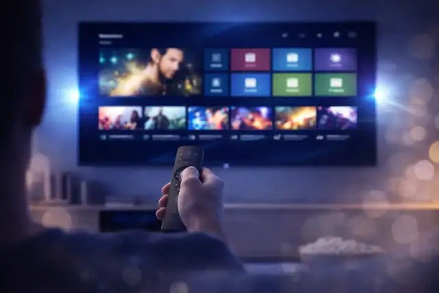 Picking a channel with the remote in the GreatestIPTV guide