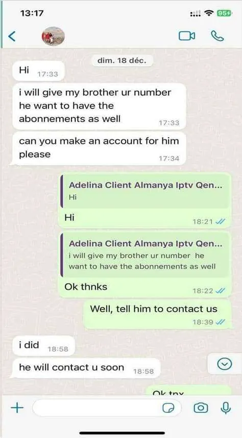GreatestIPTV customer review on WhatsApp 4